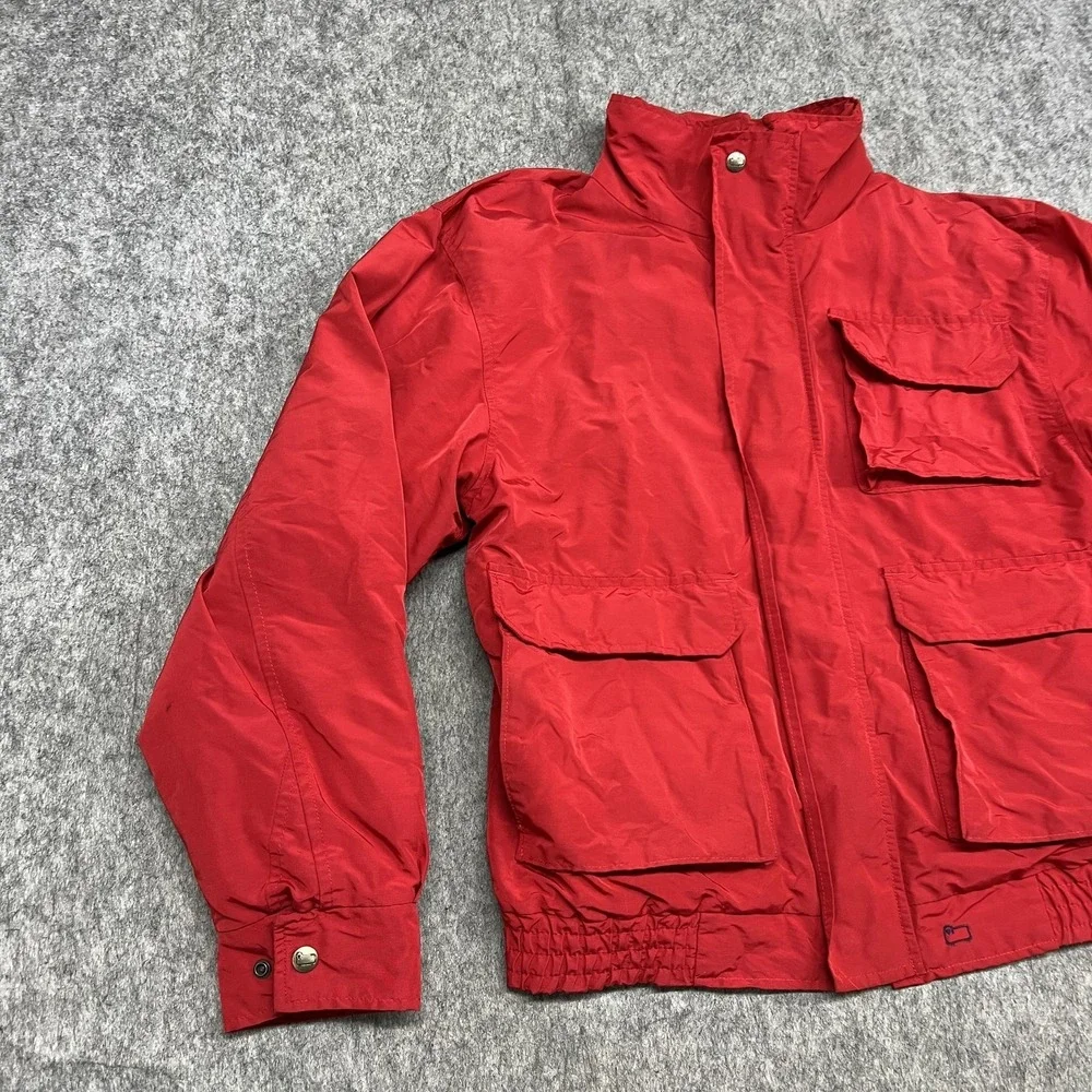 Vintage Woolrich Jacket Mens M Red Bomber Wool Lined Outdoor‎ Made USA 80s